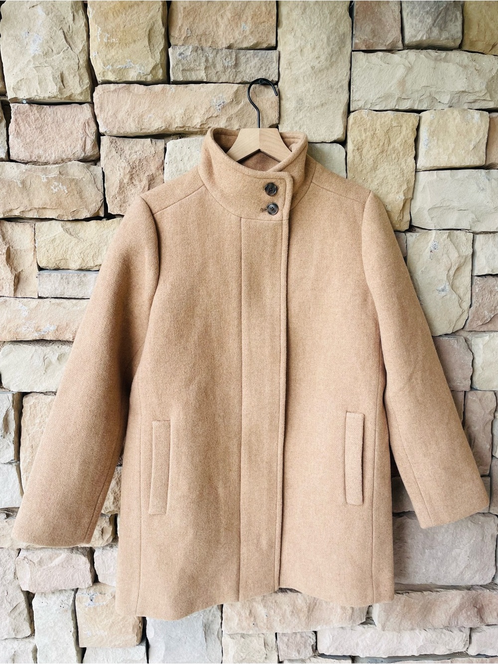 J. Crew Funnel Collar Wool Coat NWT